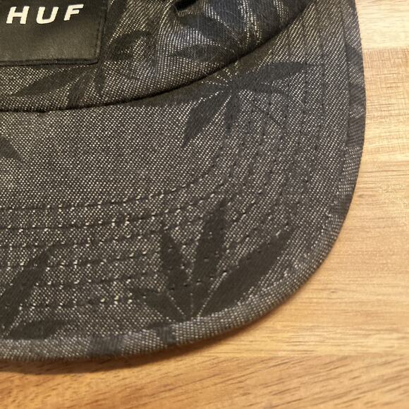 HUF 5 Panel Hat Cap Strap Back Marijuana Weed Leaf AOP Allover Skater‎ One Size - Picture 8 of 9